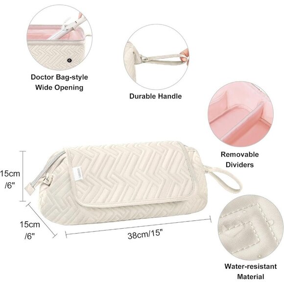 Travel Hair Tool Bag Heat Resistant Mat Organizer for Flat Irons Curlers